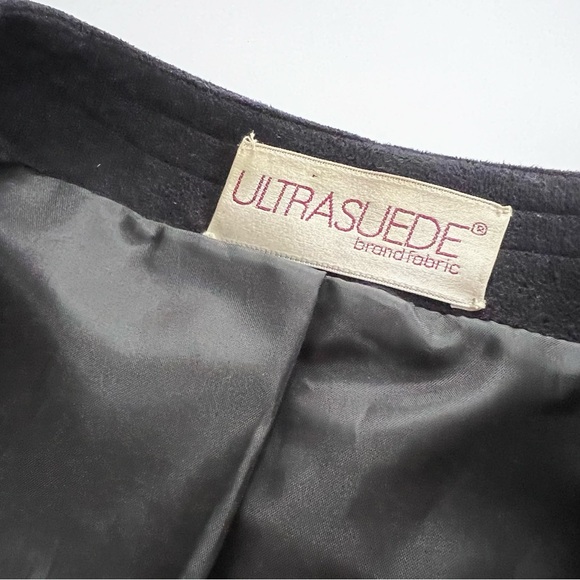 ✨Vintage✨ 70s Count Romi Ultrasuede Black Blazer Union Label Size 6 - Picture 7 of 14